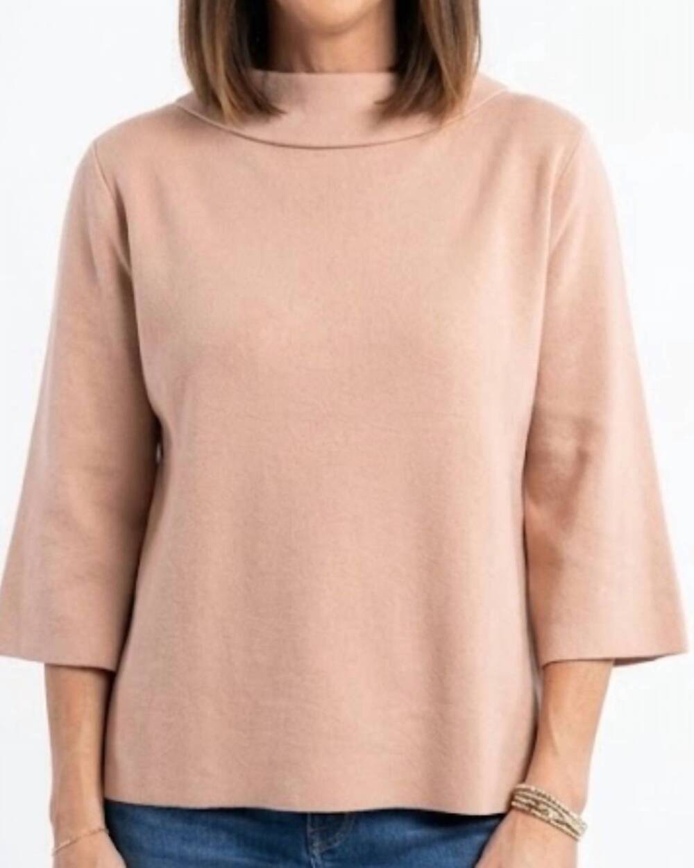 NEW FATE breeze sweater top in dusty rose